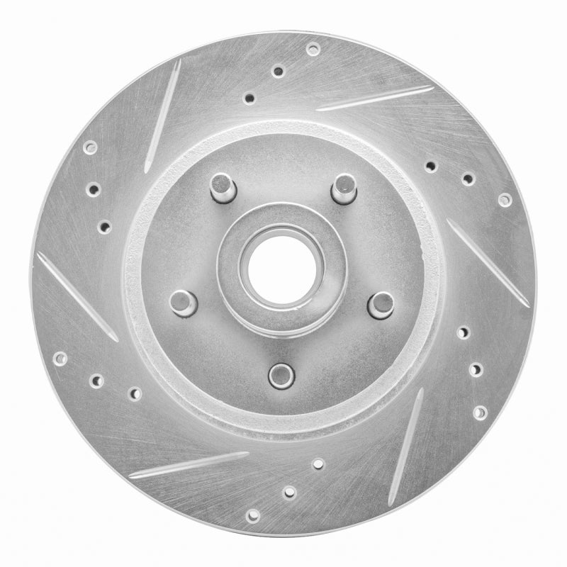 R1 Concepts R1 70-72 Ford Country Squire Front Left Drilled & Slotted Silver Brake Rotor