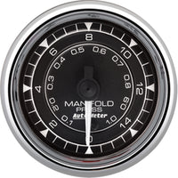 Autometer Chrono 2-1/16in 15PSI Digital Stepper Motor Manifold Pressure Gauge - Chrome