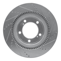 R1 Concepts R1 17-21 Toyota Land Cruiser Front Left Drilled & Slotted Silver Brake Rotor