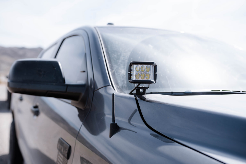 Cali Raised LED Cali Raised 14-21 Toyota Tundra Low Profile Ditch Light Kit - Brackets W/No Switch 3.5 In Can Pod