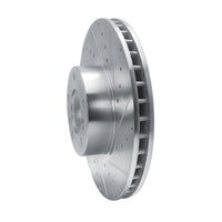 R1 Concepts R1 00-03 BMW 530I Front Right Drilled & Slotted Silver Brake Rotor