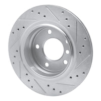 R1 Concepts R1 99-06 BMW 325CI (USA/Canada) Rear Left Drilled & Slotted Silver Brake Rotor