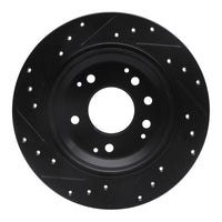 R1 Concepts R1 91-99 Acura RL Rear Right Drilled & Slotted Black Brake Rotor