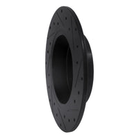 R1 Concepts R1 04-06 Nissan Sentra Rear Left Drilled & Slotted Black Brake Rotor