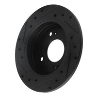 R1 Concepts R1 82-88 Nissan 280ZX Rear Right Drilled & Slotted Black Brake Rotor
