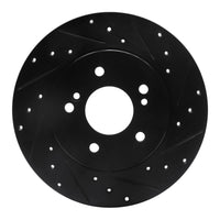 R1 Concepts R1 96-98 Mercedes-Benz SL320 Rear Right Drilled & Slotted Black Brake Rotor