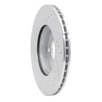 R1 Concepts R1 14-21 Mini Cooper (Excl Clubman) Front Right Drilled & Slotted Silver Brake Rotor