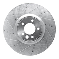 R1 Concepts R1 10-17 Land Rover Range Rover Front Left Drilled & Slotted Silver Brake Rotor