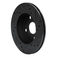 R1 Concepts R1 99-05 Toyota Echo Front Left Drilled & Slotted Black Brake Rotor