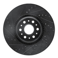 R1 Concepts R1 2017-2025 Buick Enclave Front Right Drilled & Slotted Black Brake Rotor