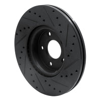 R1 Concepts R1 04-19 Ford C-MAX Front Left Drilled & Slotted Black Brake Rotor