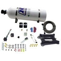 Nitrous Express 4150 4-BBL/Alcohol Nitrous Kit (100-500HP) w/15lb Bottle