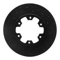 R1 Concepts R1 83-85 Nissan 720 DATSUN Front Left Drilled & Slotted Black Brake Rotor