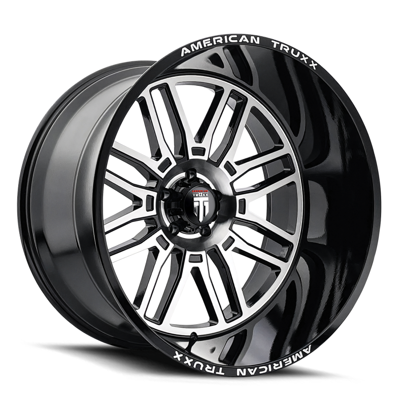American Truxx AT1915 Restless 20x10 / 5x127 BP / -25mm Offset / 78.1mm Hub Gloss Black Milled Wheel