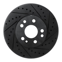 R1 Concepts R1 91-99 Mercedes-Benz S350 Front Right Drilled & Slotted Black Brake Rotor