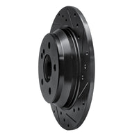 R1 Concepts R1 03-06 Mercedes-Benz CL500 Rear Right Drilled & Slotted Black Brake Rotor