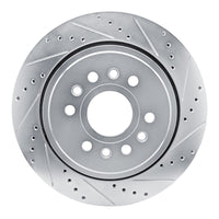 R1 Concepts R1 21-25 Jeep Grand Wagoneer Rear Right Drilled & Slotted Silver Brake Rotor