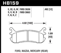 Hawk Performance Hawk 03-05 Mazda Miata Rear ER-1 Brake Pad Set