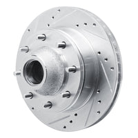R1 Concepts R1 80-85 Ford E-250 Econoline Front Left Drilled & Slotted Silver Brake Rotor