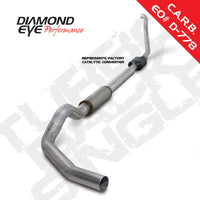 Diamond Eye Performance Diamond Eye KIT 5in Turbo Back SGL AL: 94-97 FORD 7.3L F250/F350 PWRSTROKE NFS W/ CARB EQUIV STDS