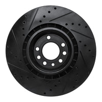 R1 Concepts R1 08-11 Saab 9-3 Front Right Drilled & Slotted Black Brake Rotor