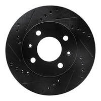R1 Concepts R1 03-06 Dodge Verna (Mexico) Front Left Drilled & Slotted Black Brake Rotor
