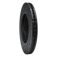R1 Concepts R1 07-20 Acura MDX Front Right Drilled & Slotted Black Brake Rotor