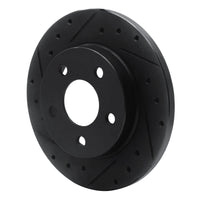 R1 Concepts R1 93-05 Ford Taurus SHO Rear Left Drilled & Slotted Black Brake Rotor