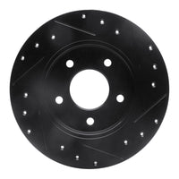 R1 Concepts R1 94-99 Buick Regal Rear Left Drilled & Slotted Black Brake Rotor