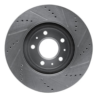 R1 Concepts R1 03-08 Cadillac CTS Front Left Drilled & Slotted Silver Brake Rotor