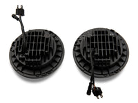 Raxiom 97-18 Jeep Wrangler TJ/JK Axial 7-Inch LED Headlights w/RGB Halo- Black Housing (Clear Lens)