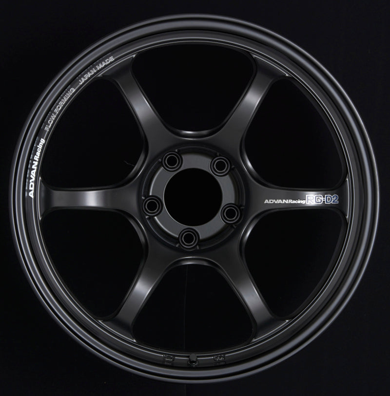 Advan RG-D2 15x7.5 +40 4x100 Semi Gloss Black Wheel
