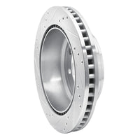 R1 Concepts R1 08-25 Ford E-350 Super Duty Rear Right Drilled & Slotted Silver Brake Rotor