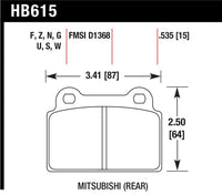 Hawk Performance Hawk 2008-2014 Mitsubishi Lancer Evo (1-piece front rotor) High Perf. Street 5.0 Rear Brake Pads