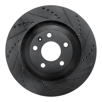 R1 Concepts R1 05-11 Audi A6 Quattro Rear Right Drilled & Slotted Black Brake Rotor
