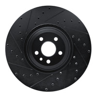 R1 Concepts R1 20-25 Jaguar E-Pace Front Right Drilled & Slotted Black Brake Rotor