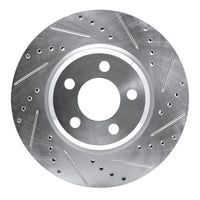 R1 Concepts R1 2005-2023 Chrysler 300 Front Right Drilled & Slotted Silver Brake Rotor