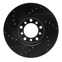 R1 Concepts R1 79-85 Mercedes-Benz 380SEL Front Right Drilled & Slotted Black Brake Rotor