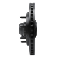 R1 Concepts R1 97-04 Ford F-250 2WD (Excl Super Duty) Front Left Drilled & Slotted Black Brake Rotor