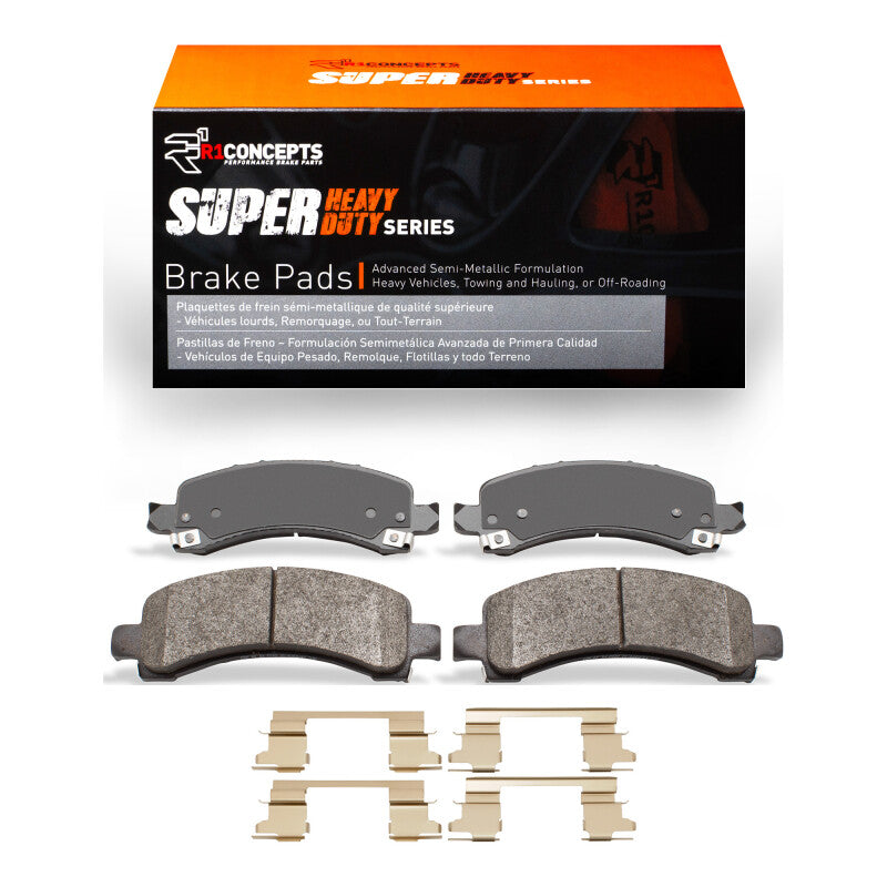 R1 Concepts R1 02-14 Cadillac Escalade ESV Rear Super Duty Pads & Hardware Kit