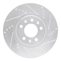 R1 Concepts R1 06-10 Pontiac SOLSTICE Front Right Drilled & Slotted Silver Brake Rotor