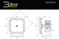 Diode Dynamics 21-22 Ford Bronco SS3 LED Ditch Light Kit - Sport Yellow Combo