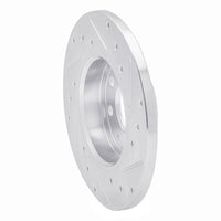 R1 Concepts R1 88-89 Pontiac LeMans Front Right Drilled & Slotted Silver Brake Rotor