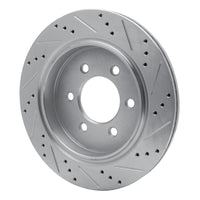 R1 Concepts R1 15-17 Ford F-150 4WD Rear Left Drilled & Slotted Silver Brake Rotor