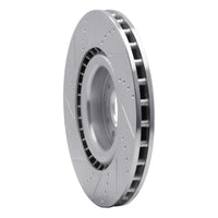 R1 Concepts R1 14-19 Fiat 500L Front Right Drilled & Slotted Silver Brake Rotor