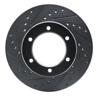 R1 Concepts R1 1986-1995 Toyota 4Runner Front Left Drilled & Slotted Black Brake Rotor