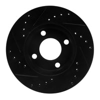 R1 Concepts R1 90-91 Audi 90 Quattro Front Right Drilled & Slotted Black Brake Rotor