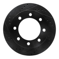 R1 Concepts R1 99-99 Ford F-250 4WD (Super Duty) Front Left Drilled & Slotted Black Brake Rotor