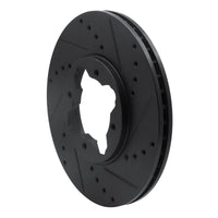 R1 Concepts R1 92-98 Acura TL Front Right Drilled & Slotted Black Brake Rotor