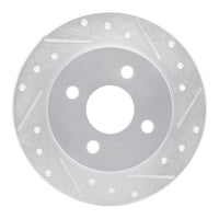 R1 Concepts R1 91-98 Saturn SC1 Rear Right Drilled & Slotted Silver Brake Rotor